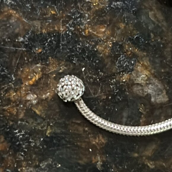 Pandora Moments Snake Chain Slider Bracelet (599652C01-2) Pave Heart slider - Picture 6 of 6